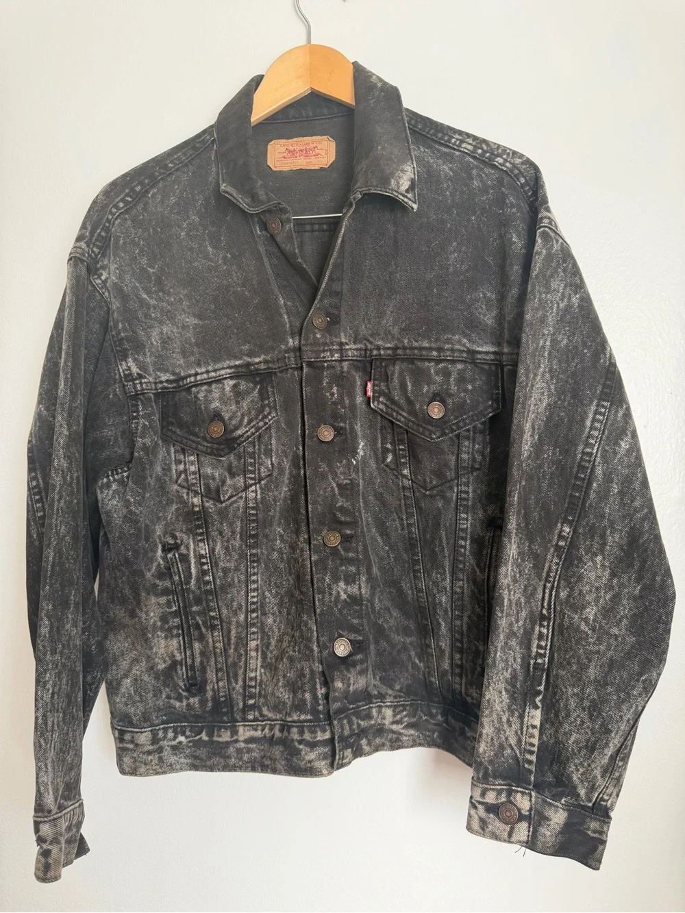 Levis Strauss Vintage Denim Jean Jacket Washed Black 70507 0253 Medium Button Up